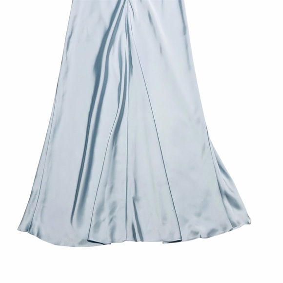 KATIE MAY x REVOLVE NWT Celestial Blue Satin Flora Midi Dress XS - Picture 9 of 15